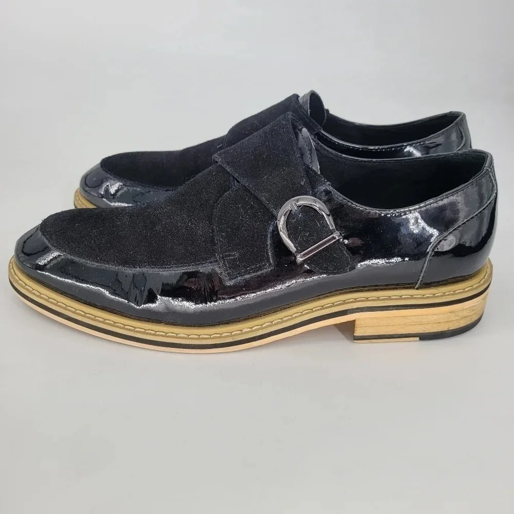 ZANZARA Courbet Cap Toe Casual Slip-on Loafers Oxford black Shoes for Men size 8